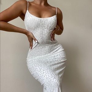 Naked Wardrobe White Burnout Dress